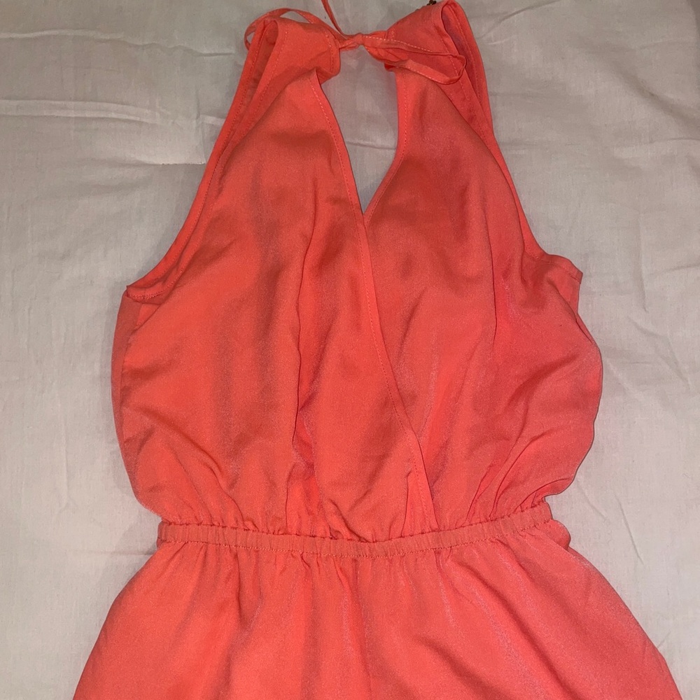 Bebe coral beaded romper